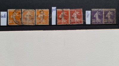 1907 Franta semanat.Y.T.137-142-113val.-stamp.-Mi=+115E foto
