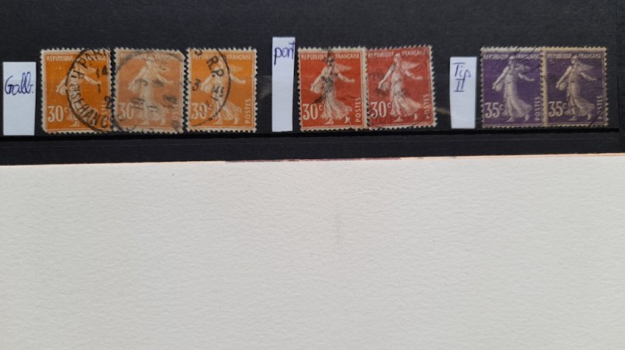 1907 Franta semanat.Y.T.137-142-113val.-stamp.-Mi=+115E