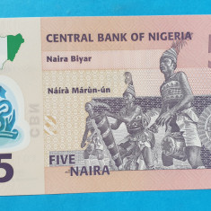 5 Naira 2009 Bancnota veche Africa - Nigeria - stare foarte buna - UNC