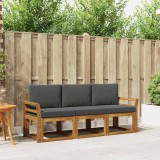 vidaXL Set de canapele de exterior cu pernă 3 pcs Natural și Antracit 3365940