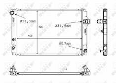 NRF 58382 Radiator, racire motor