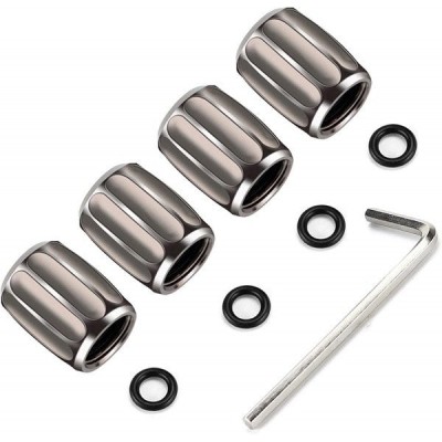 Set capacele valva auto, cilindrice, universale, anti furt, aurii foto