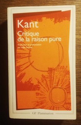 Kant - Critique de la raison pure foto