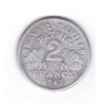 Moneda Franta 2 francs/franci 1943, Paris, stare buna, curata, Europa, Aluminiu