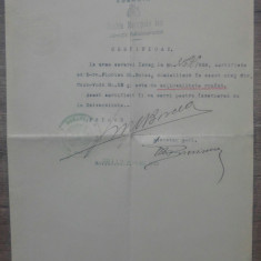 Certificat nationalitate romana// Iasi 1928