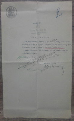 Certificat nationalitate romana// Iasi 1928 foto
