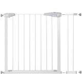 Poarta de siguranta Safety Gate pentru scari, ajustabila 90-99 cm, din otel, alba Household NewTrend