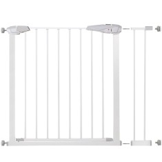 Poarta de siguranta Safety Gate pentru scari, ajustabila 90-99 cm, din otel, alba Household NewTrend