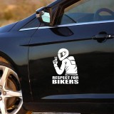 Sticker autoadeziv pentru vehicule Off Road, model "Respect For Bikers",