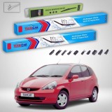 Cumpara ieftin Ștergătoare Honda Jazz Gen II (GD1/GD5) Hatchback 2002-2008 | Set Față și Spate Flat Premium &ndash; TeamCar&reg;