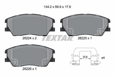 TEXTAR 2622401 Q+ set placute frana,frana disc foto