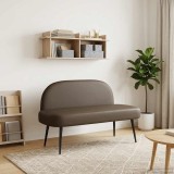 vidaXL Bancă tapițată cu spătar Gri 110 x 60 x 76 cm Piele artificială 42040801