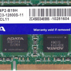 Memorie ram laptop ADATA 4GB DDR3 PC3-12800S 1600Mhz - AM1U16BC4P2-B19H