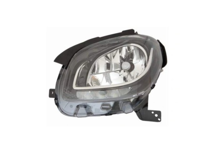 Far Smart Forfour (W453), 11.2014-; Fortwo (W453), 11.2014- Model : Basis Line, montare fata, stanga, cu lumini de zi tip LED; H4; electric; fara mot