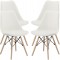 Set 4 scaune de bucatarie, design scandinav modern, sezut cu burete, alb Household NewTrend