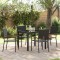 vidaXL Set de masă pentru grădină 5 pcs Negru 90 x 90 x 75 cm 3365387