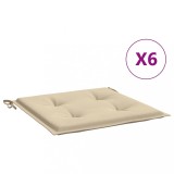Cumpara ieftin Perne scaune de gradina 6 buc bej 50x50x4 cm tesatura Oxford
