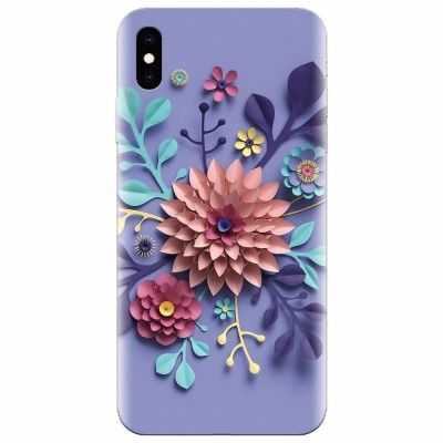 Husa silicon pentru Apple Iphone XS Max, Flower Artwork foto