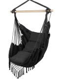 Scaun brazilian suspendat cu perne, negru, capacitate maxim 120 kg, MalTec 112858