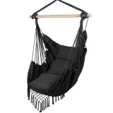 Scaun brazilian suspendat cu perne, negru, capacitate maxim 120 kg, MalTec 112858