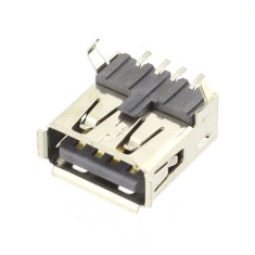 Conector USB A, mama, SMD, contacte aurite, Amphenol - 004434 foto