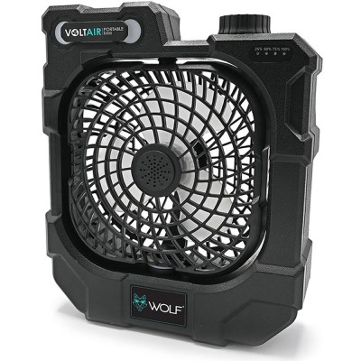 Ventilator Portabil + Baterie Externa Wolf Voltair Portable Fan &amp;amp; Powerbank, Black foto