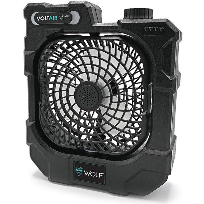 Ventilator Portabil + Baterie Externa Wolf Voltair Portable Fan &amp; Powerbank, Black