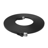 Cablu de retea plat S/STP CAT7 PNI U7050B, 2 x RJ45, 4 perechi de fire, 32AWG, cupru, 10 Gbps, 600 MHz, 5m, negru