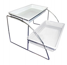 Stativ inox pentru tavi gastronorm GN 1/1 ILSA 56,5x52,5xh32,5cm cu doua nivele MN0144190 Atenas foto