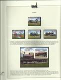 GUYANA 2004 TRANSPORT TRENURI LOCOMOTIVE PE FILA DE ALBUM MNH