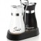 Set 2 recipiente pentru sare piper, otel inoxidabil si sticla, 16 x 8 x 15 cm, alb negru
