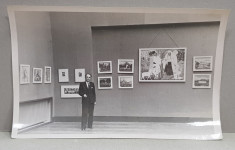 PICTORUL ALEXANDRU BASSARAB 1907 - 1941 , COMANDANT LEGIONAR , UCIS PE FRONTUL DE RASARIT IN PRIZONIERAT ,FOTOGRAFIAT LA EXPOZITIA SA , FOTOGRAFIE MO foto