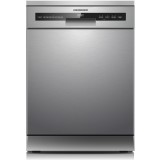 Masina de spalat vase Heinner HDW-FSM60714AXD+++, 14 seturi, 7 programe, 60cm, Auto-Door opening, Display LED, Aquastop, Clasa D, Inox