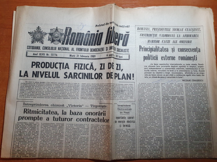 romania libera 21 februarie 1989-art. garla mare mehedinti,art. calarasi