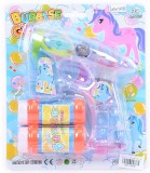 Jucarie Pistol Unicorn Baloane de Sapun, Lumini Intermitente, Sunete Distractive, Plastic Netoxic, Peste 3 Ani