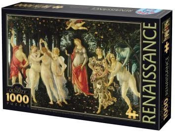 Puzzle D-toys Renaissance - Sandro Botticelli-Primavara,1000 piese foto