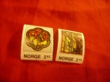 Serie Norvegia 1986 - Pictura - Vitraliu ,2 val.