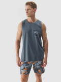 Tank top cu imprimeu pentru bărbați - culoarea grafit, 4F Sportswear