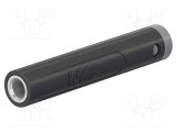Conector banană 4mm ST&Auml;UBLI 32A negru pentru cabluri măsurare