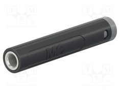 Conector banană 4mm ST&Auml;UBLI 32A negru pentru cabluri măsurare