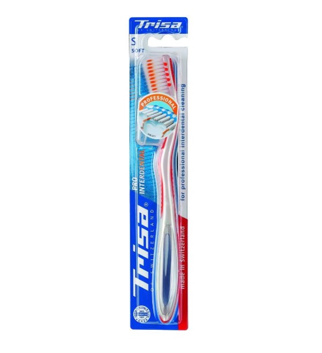 Periuta de dinti manuala Trisa Pro Interdental Promo Soft 664324, cu capac de protectie - NOU