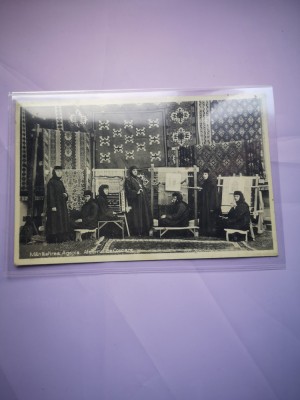 Carte postala Manastirea Agapia, Atelierul de covoare, 1932, circulata foto