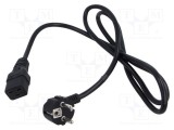 Cablu 3x1,5mm2 CEE 7/7 Ştecăr Unghi POS, IEC C19 Mamă