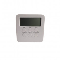 Cronometru electronic 3 in 1, afisaj LCD, carcasa alba OKYN0907-4