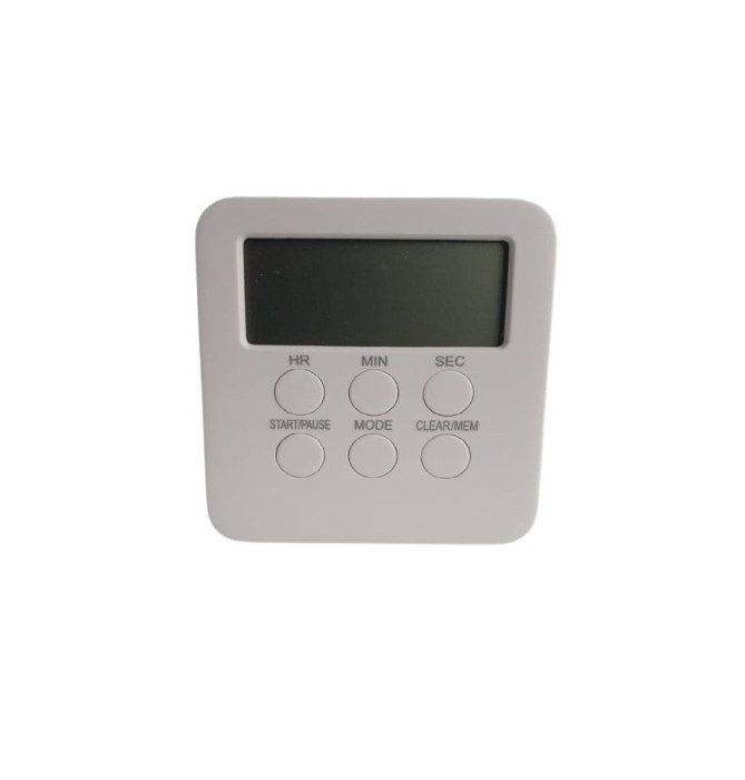 Cronometru electronic 3 in 1, afisaj LCD, carcasa alba OKYN0907-4