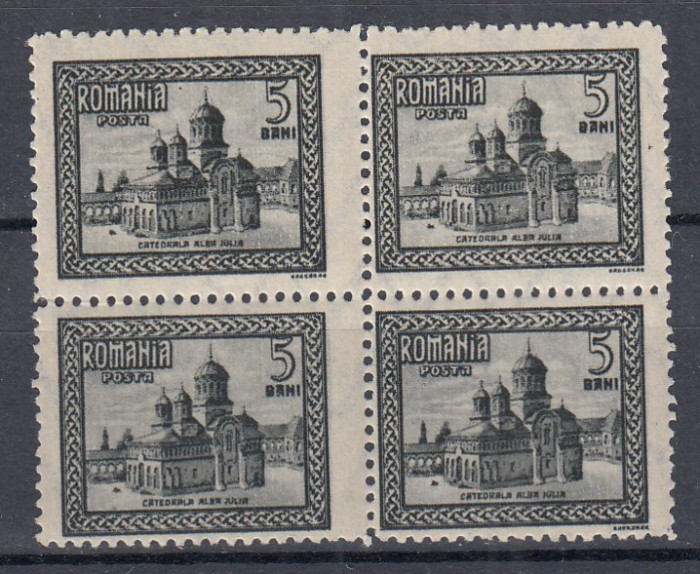 ROMANIA 1922 LP 73a INCORONAREA ALBA IULIA EROARE LIPSA SEMNATURA GRAVOR MNH