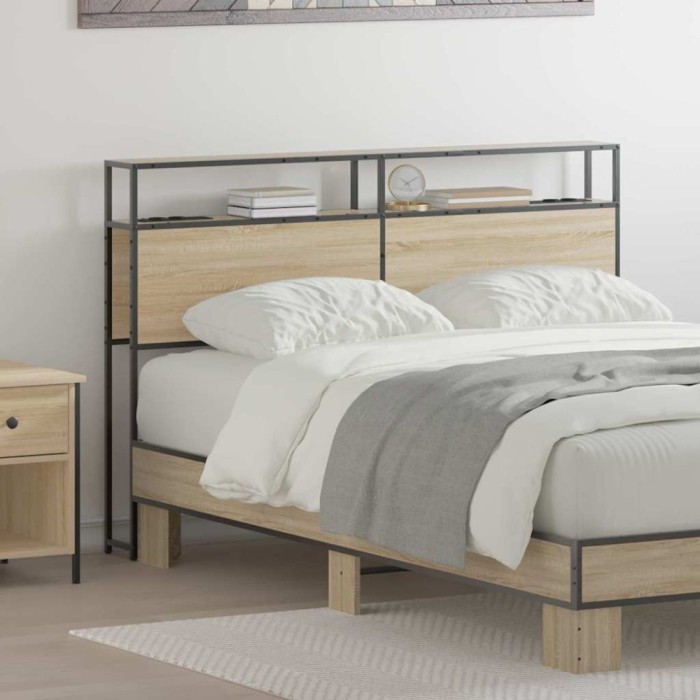 vidaXL Tăblie de depozitare cu raft Stejar sonoma 140 cm Lemn compozit 859751