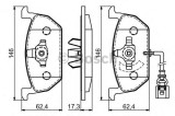 Set placute frana,frana disc VW GOLF VII (5G1, BE1) (2012 - 2016) BOSCH 0 986 494 721