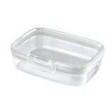 Caserola alimente, Snap Box, plastic, dreptunghiulara, transparenta, 1.3 L