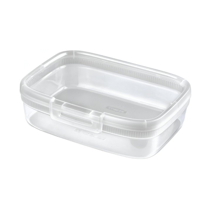 Caserola alimente, Snap Box, plastic, dreptunghiulara, transparenta, 1.3 L